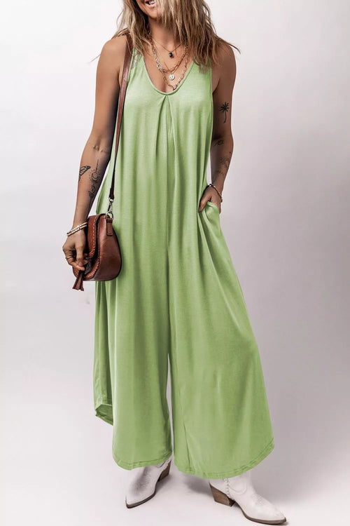 Hazel Blues® |  Sleeveless Wide Leg Casual Jumpsuit
