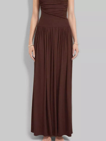Hazel Blues® |  Ruched Sleeveless Maxi Dress