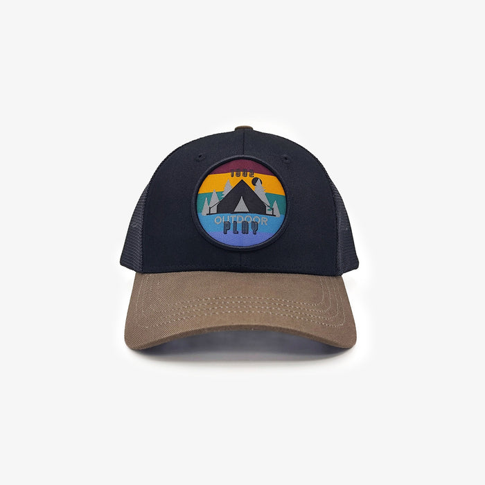 Casquette trucker bicolore noire en mesh Homme SERGE BLANCO