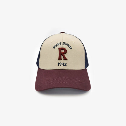 Casquette trucker en mesh tricole violet pourpre 1992 SERGE BLANCO