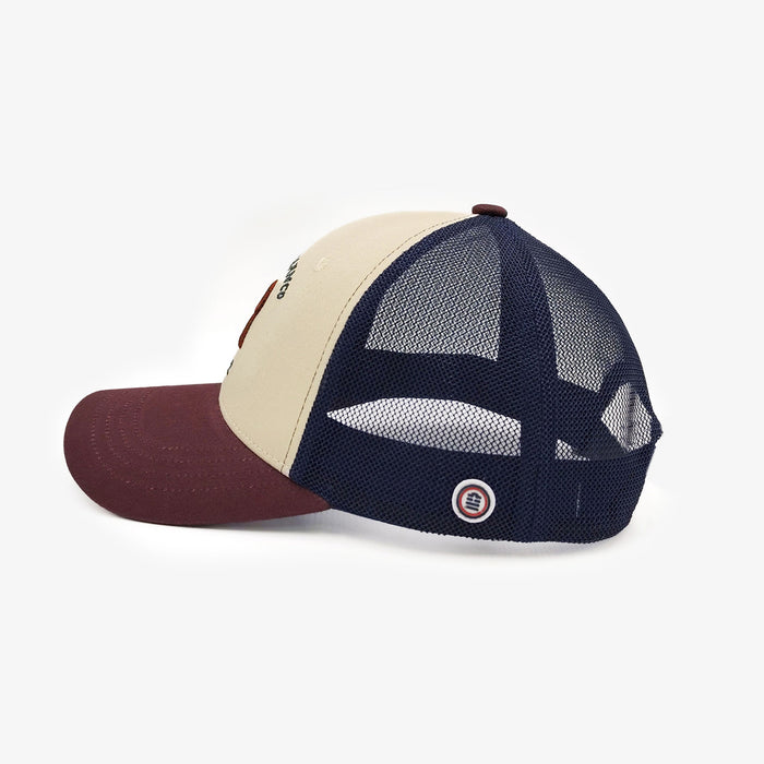 Casquette trucker en mesh tricole violet pourpre 1992 SERGE BLANCO