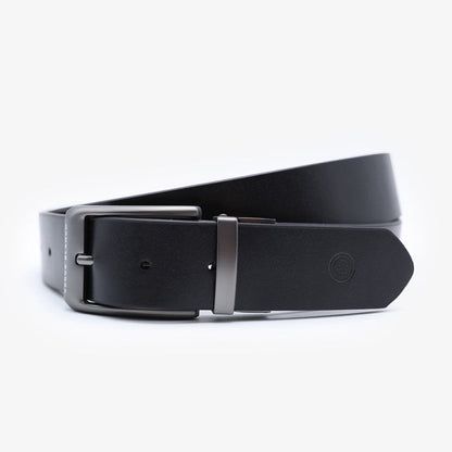 Ceinture en Cuir Bovin Noire Sans Surpiqûre Homme SERGE BLANCO