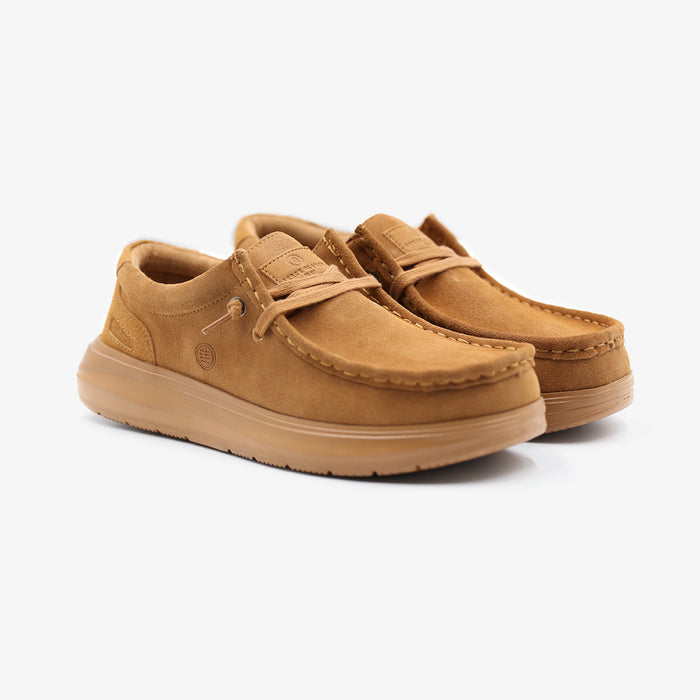 Chaussure bateau Saint‑Jean nubuck camel Homme SERGE BLANCO
