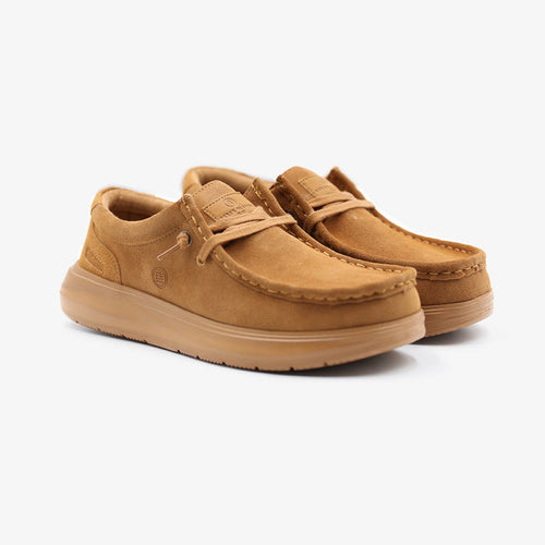 Chaussure bateau Saint‑Jean nubuck camel Homme SERGE BLANCO