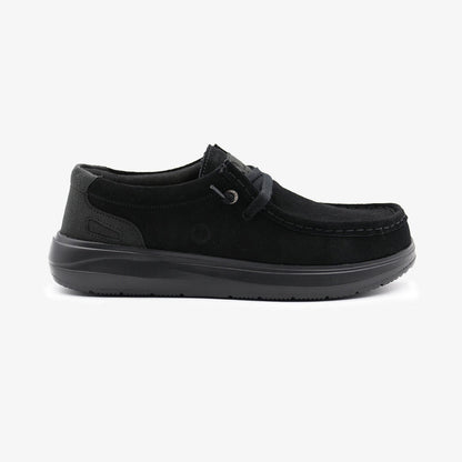Chaussure bateau Saint‑Jean nubuck noire Homme SERGE BLANCO
