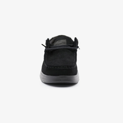 Chaussure bateau Saint‑Jean nubuck noire Homme SERGE BLANCO