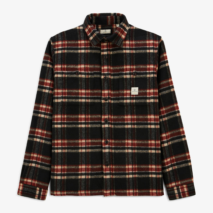 Chemise Manches Longues A Carreaux Noire Clovis Play Homme SERGE BLANCO