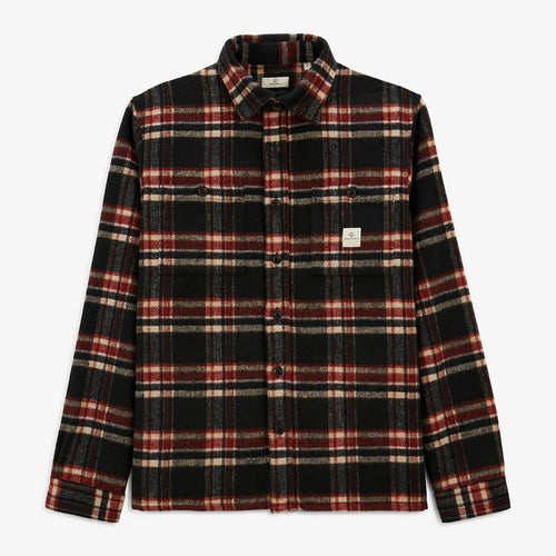 Chemise Manches Longues A Carreaux Noire Clovis Play Homme SERGE BLANCO