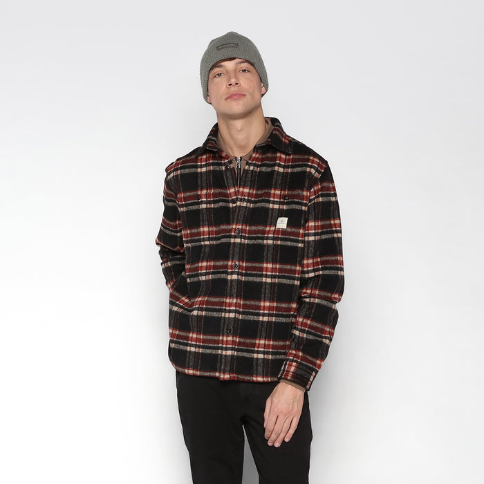 Chemise Manches Longues A Carreaux Noire Clovis Play Homme SERGE BLANCO
