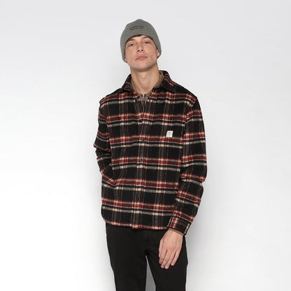 Chemise Manches Longues A Carreaux Noire Clovis Play Homme SERGE BLANCO