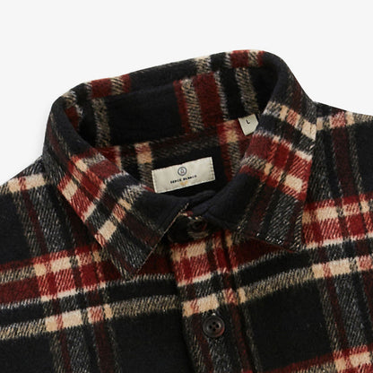 Chemise Manches Longues A Carreaux Noire Clovis Play Homme SERGE BLANCO