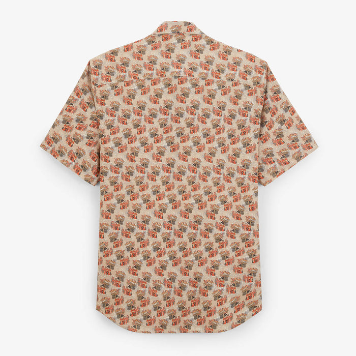 Chemises manches courtes beige avec imprimés personnage Geisha Homme SERGE BLANCO
