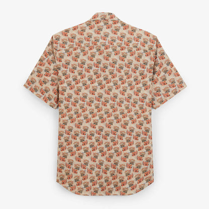 Chemises manches courtes beige avec imprimés personnage Geisha Homme SERGE BLANCO