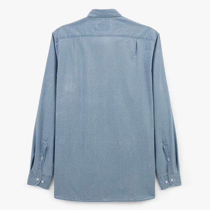 Chemise manches longues denim en coton HOMME SERGE BLANCO