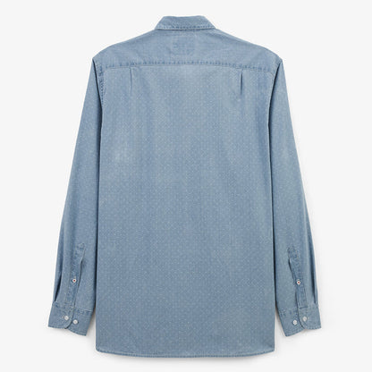 Chemise manches longues denim en coton HOMME SERGE BLANCO