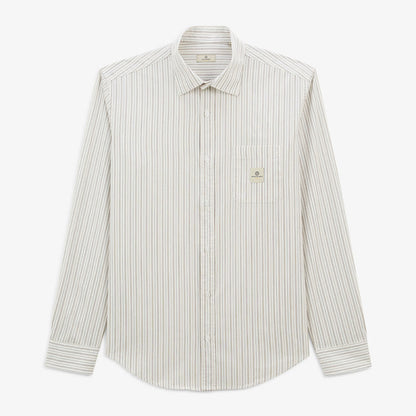 Chemise Manches Longues En Coton A Rayures Charles Play Homme SERGE BLANCO