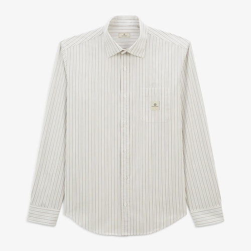 Chemise Manches Longues En Coton A Rayures Charles Play Homme SERGE BLANCO