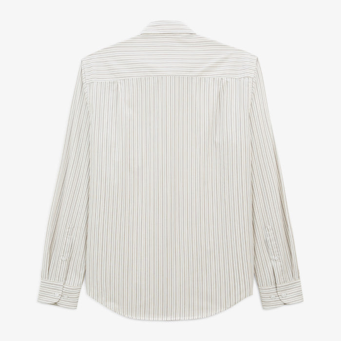 Chemise Manches Longues En Coton A Rayures Charles Play Homme SERGE BLANCO