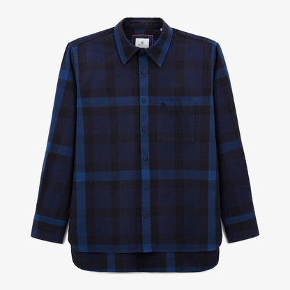 Chemise Manches Longues En Coton Velours Bleu Marine Amsterdam Homme SERGE BLANCO