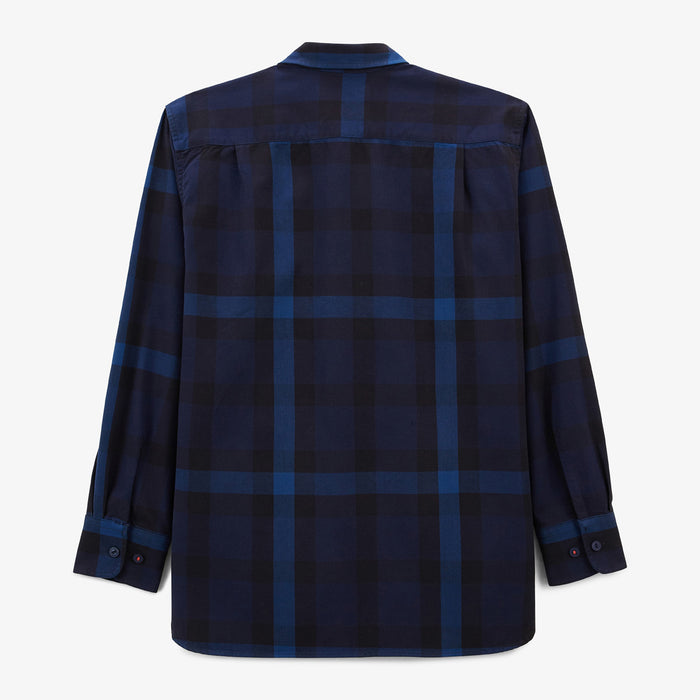 Chemise Manches Longues En Coton Velours Bleu Marine Amsterdam Homme SERGE BLANCO