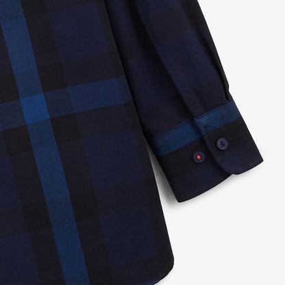 Chemise Manches Longues En Coton Velours Bleu Marine Amsterdam Homme SERGE BLANCO