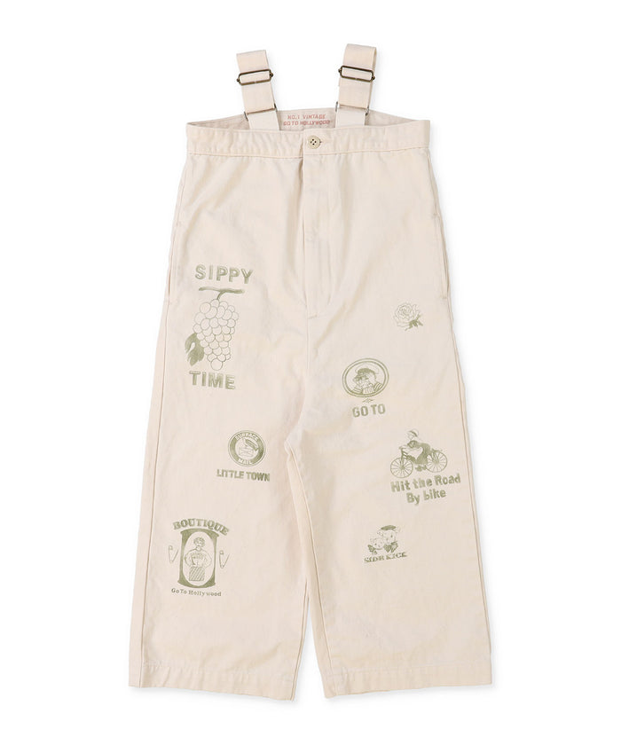 Chino Scribble Suspender Pants