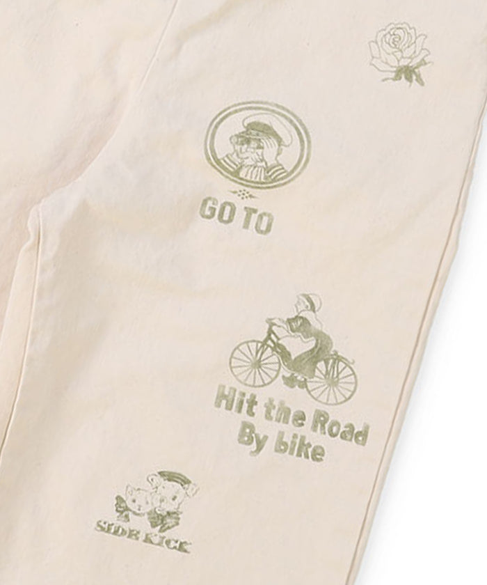 Chino Scribble Suspender Pants