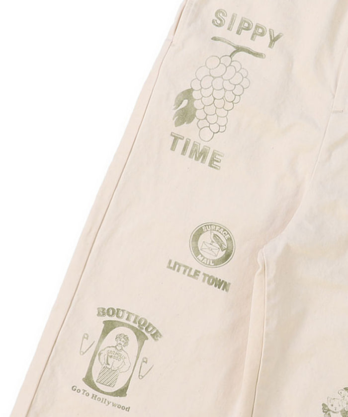 Chino Scribble Suspender Pants