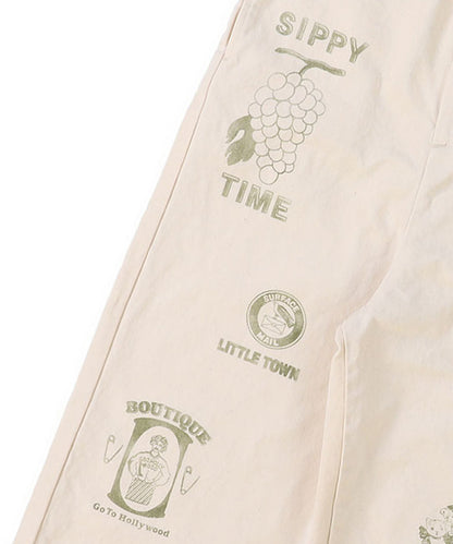 Chino Scribble Suspender Pants