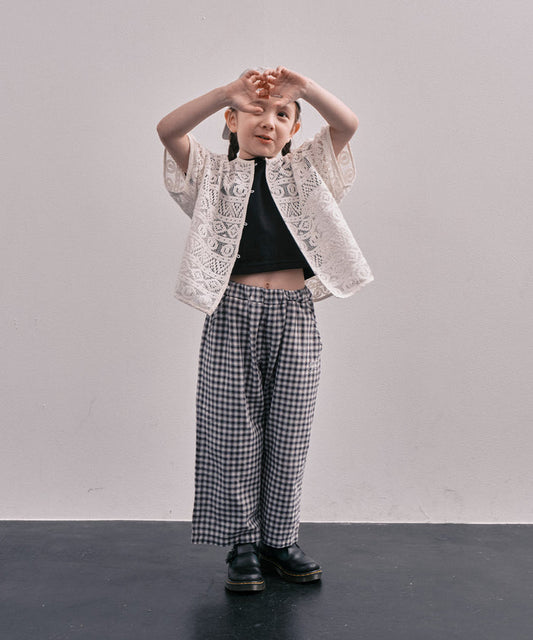 Cotton Dobby Ombre Plaid Pants