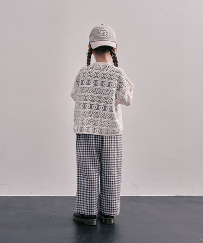 Cotton Dobby Ombre Plaid Pants