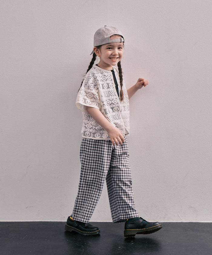 Cotton Dobby Ombre Plaid Pants