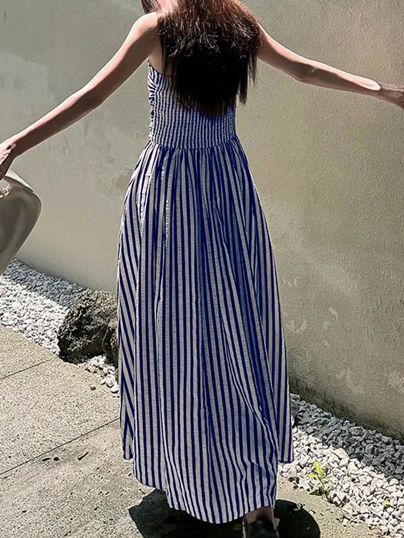 Hazel Blues® |  Striped Sleeveless Maxi Dress