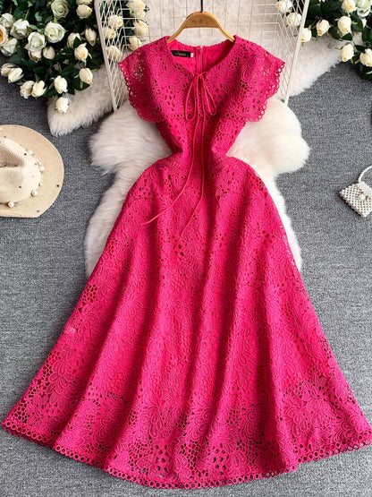 Hazel Blues® |  Lace Sleeveless A-Line Dress