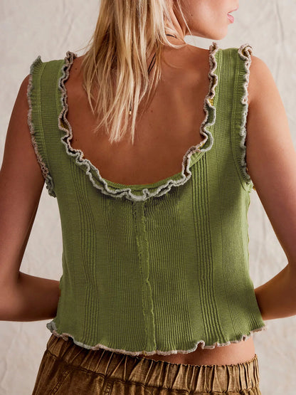 Easy Does It Tank Top | Square Neck Tank Top