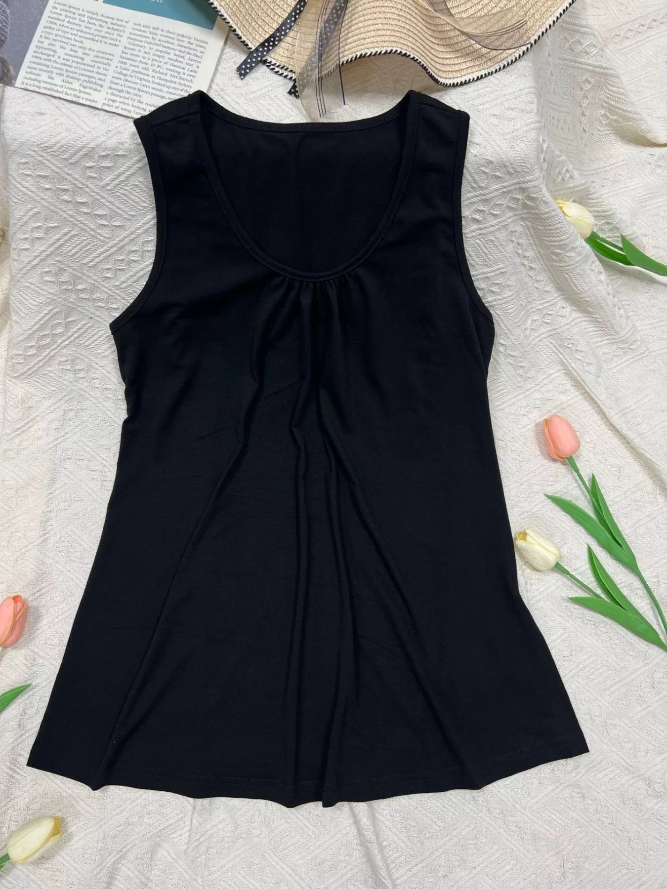 Hazel Blues® |  Solid Color Round Neck Tank