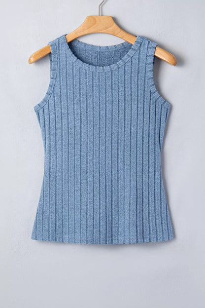 Hazel Blues® |  Slim Ribbed Mineral Wash Tank Top