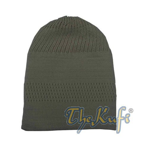Dark Teal Blue- Green Cotton Stretch-Knit Kufi Skull Cap