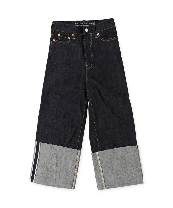 Denim Rolled-up Pants