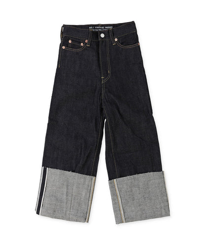 Denim Rolled-up Pants