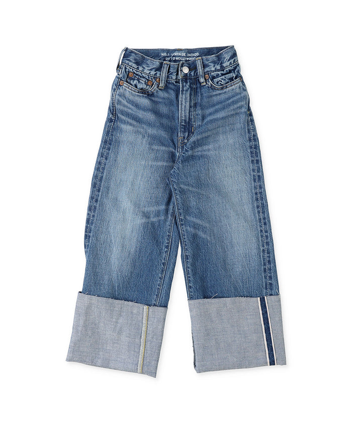 Denim Rolled-up Pants
