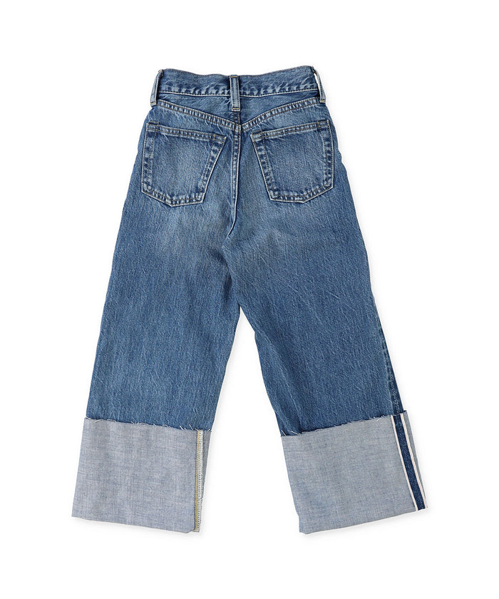 Denim Rolled-up Pants