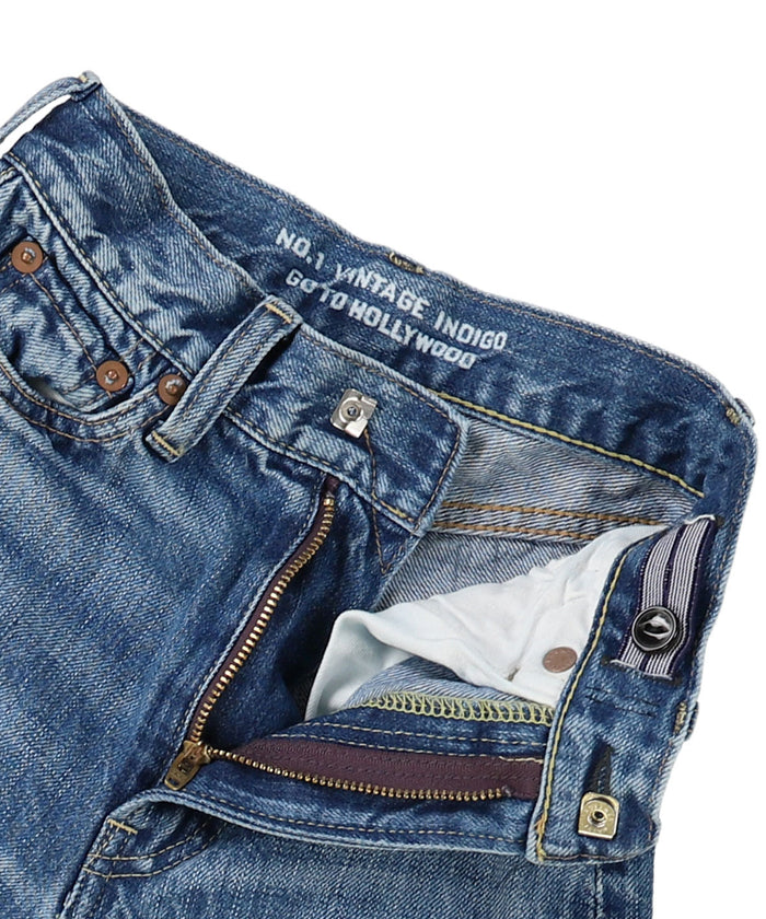 Denim Rolled-up Pants