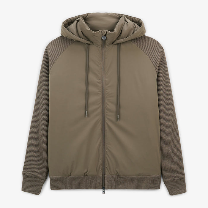 Doudoune en maille marron shitake Gasparus Homme SERGE BLANCO