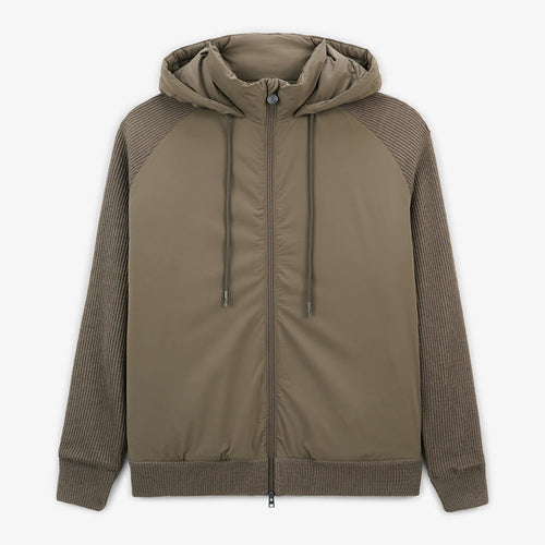 Doudoune en maille marron shitake Gasparus Homme SERGE BLANCO