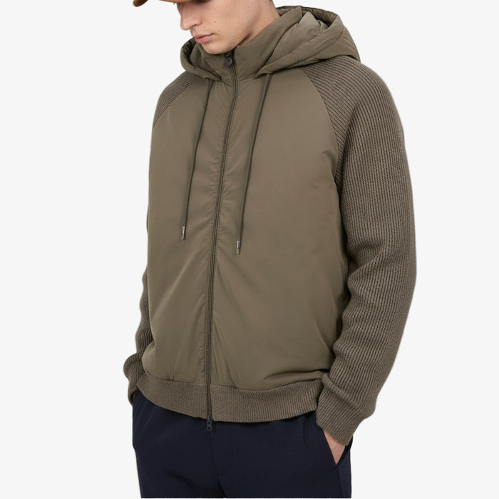 Doudoune en maille marron shitake Gasparus Homme SERGE BLANCO