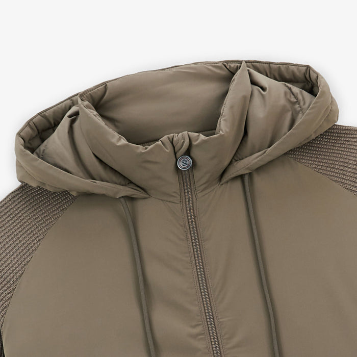 Doudoune en maille marron shitake Gasparus Homme SERGE BLANCO