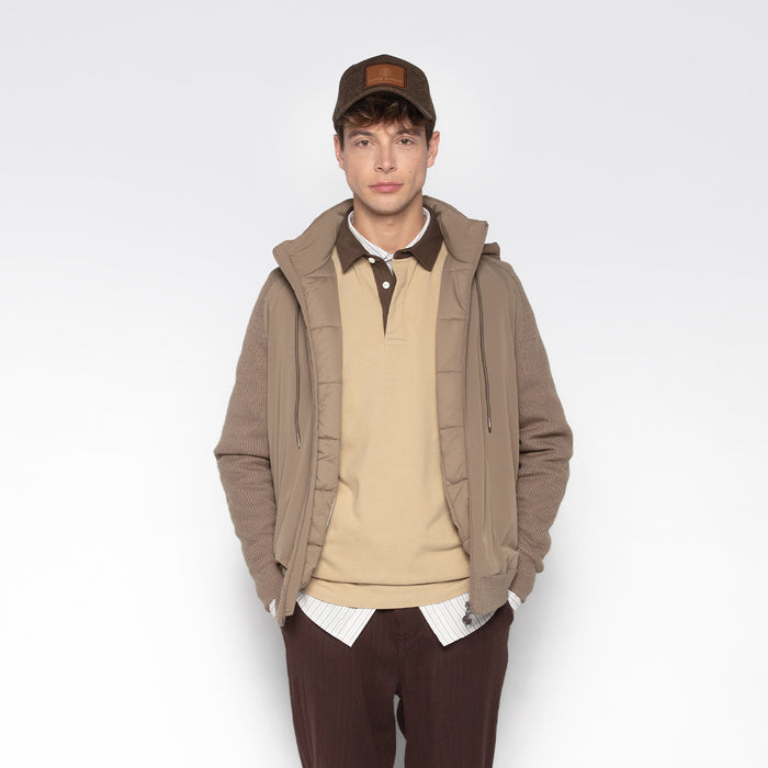 Doudoune en maille marron shitake Gasparus Homme SERGE BLANCO