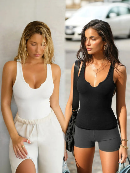 Hazel Blues® |  2 Piece Ribbed Wide Strap Tank