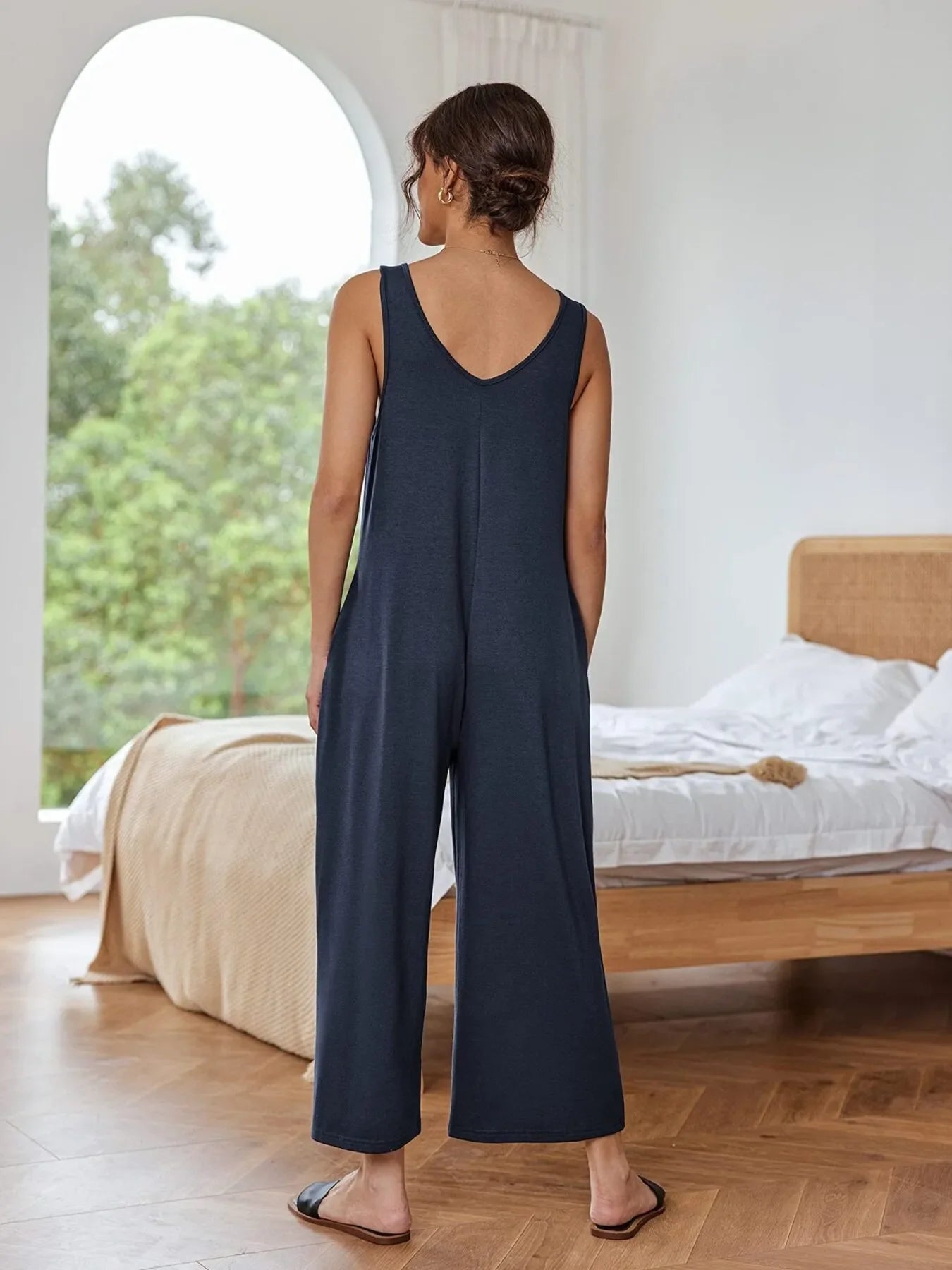Hazel Blues® |  Sleeveless Wide Leg Casual Jumpsuit